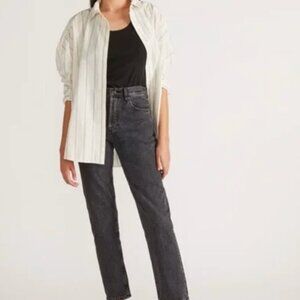 Everlane The Original Cheeky® Jean in Washed Black - 25 CROP